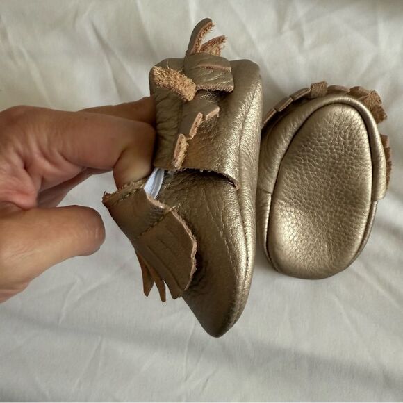 Gold Baby Moccasins - Picture 3 of 5